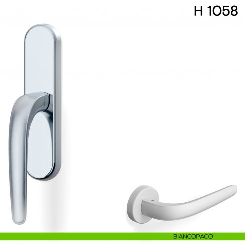 Maniglia per finestra cremonese H 1058 Valli collezione Lab biancopaco