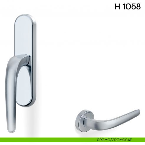 Maniglia per finestra cremonese H 1058 Valli collezione Lab cromo - cromosat