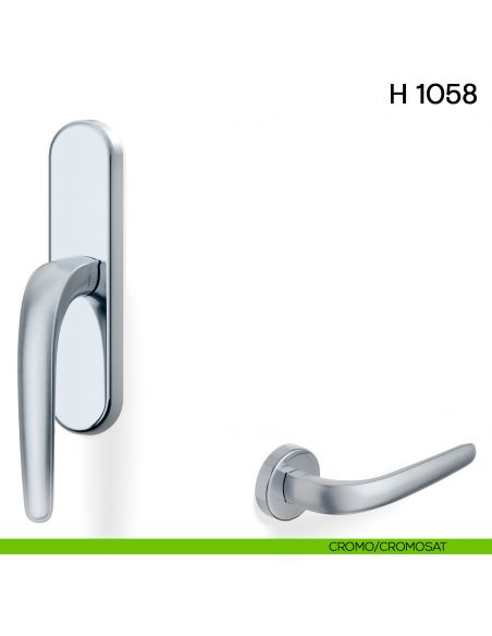 Maniglia per finestra cremonese H 1058 Valli collezione Lab cromo - cromosat