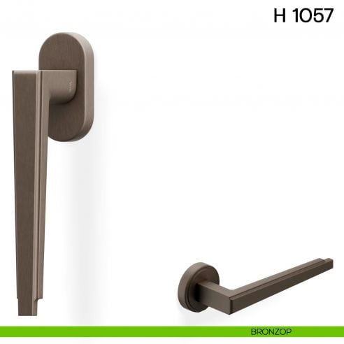 Maniglia per finestra martellina DK H 1057 Valli collezione Lab bronzop