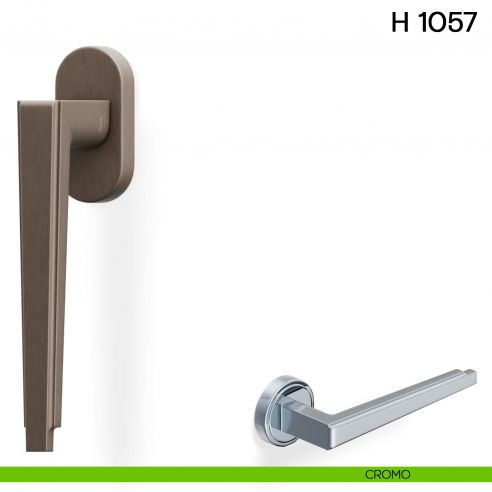 Maniglia per finestra martellina DK H 1057 Valli collezione Lab cromo
