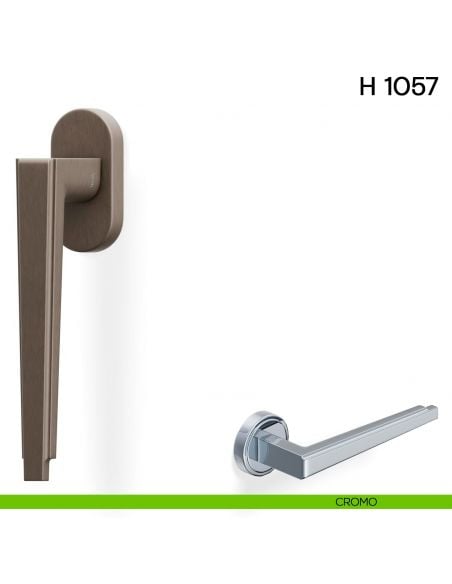 Maniglia per finestra martellina DK H 1057 Valli collezione Lab cromo