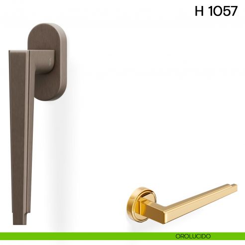 Maniglia per finestra martellina DK H 1057 Valli collezione Lab orolucido