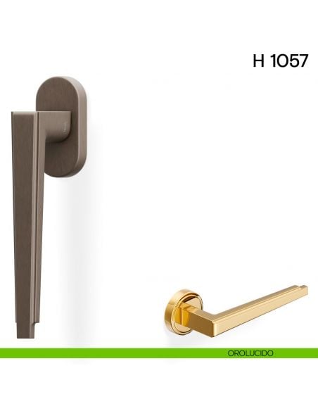 Maniglia per finestra martellina DK H 1057 Valli collezione Lab orolucido