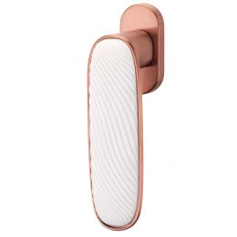 Maniglia per finestra martellina DK Dune dnd porcellana lucida bianco sabbia