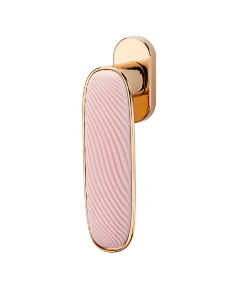 Maniglia per finestra martellina DK Dune dnd porcellana lucida rosa nuvola