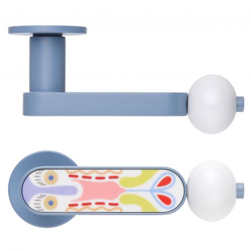 Maniglia per porta Crisalide dnd handles con porcellana