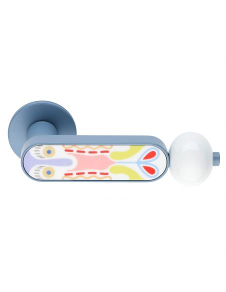 Maniglia per porta Crisalide dnd handles con porcellana