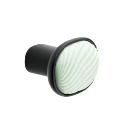 Pomolo per mobile Dune dnd handles con porcellana lucida verde menta