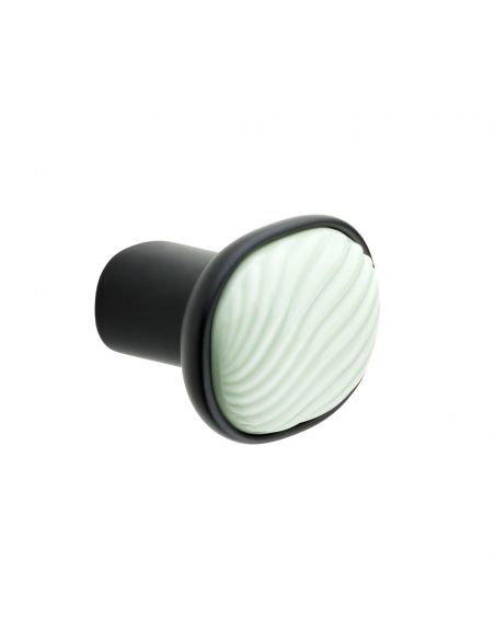 Pomolo per mobile Dune dnd handles con porcellana lucida verde menta