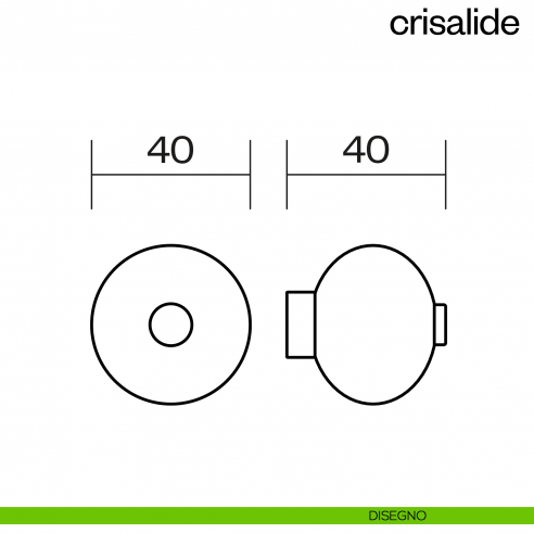 Pomolo per mobile Crisalide dnd handles con porcellana - disegno