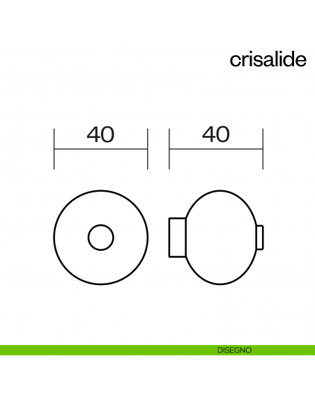 Pomolo per mobile Crisalide dnd handles con porcellana - disegno