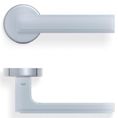 Maniglia per porta H 1056 T Valli collezione Lab con rosetta fine