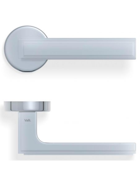 Maniglia per porta H 1056 T Valli collezione Lab con rosetta fine