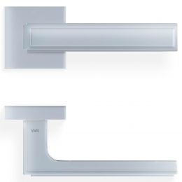 Maniglia per porta H 1056 Valli collezione Lab con rosetta fine 2