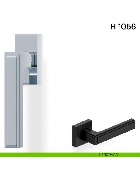 Maniglia per finestra martellina DK H 1056 Valli collezione Lab neropaco
