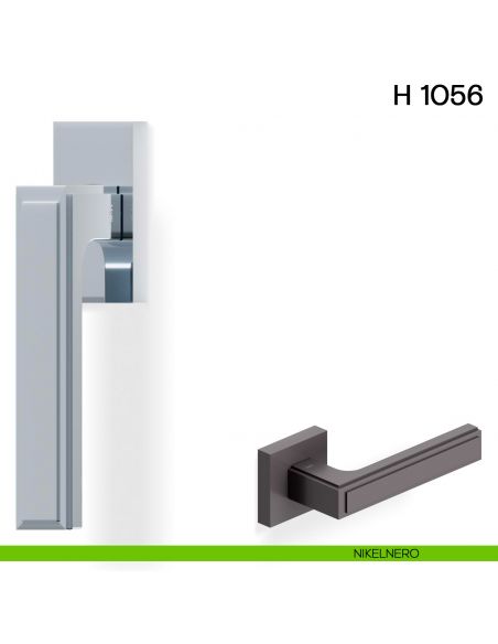 Maniglia per finestra martellina DK H 1056 Valli collezione Lab nikelnero