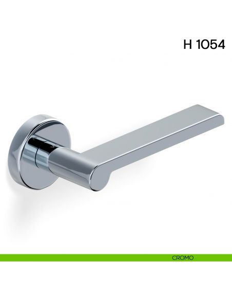 Maniglia per porta H 1054 Valli collezione Lab con rosetta fine cromo