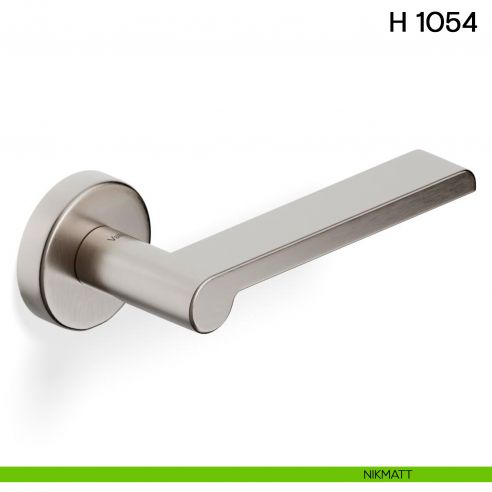 Maniglia per porta H 1054 Valli collezione Lab con rosetta fine nikmatt