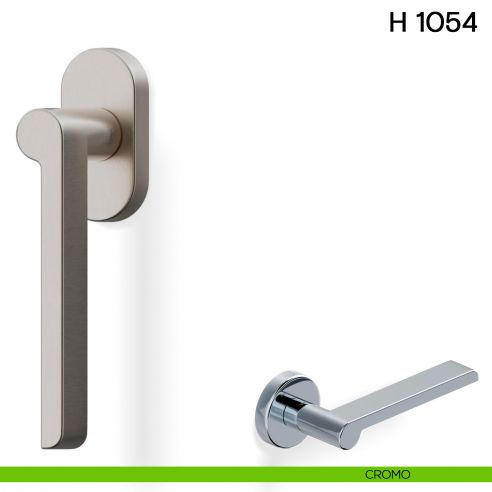 Maniglia per finestra martellina DK H 1054 Valli collezione Lab cromo