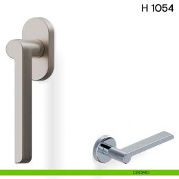 Maniglia per finestra martellina DK H 1054 Valli collezione Lab con rosetta fine 2