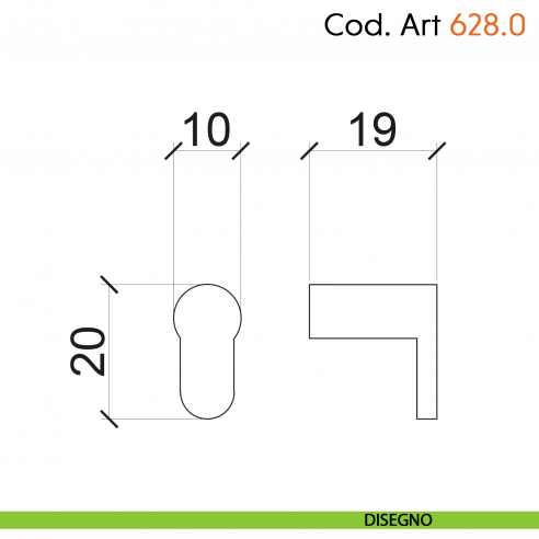 Pomolo di design per mobile moderno Cosmov articolo 628 disegno