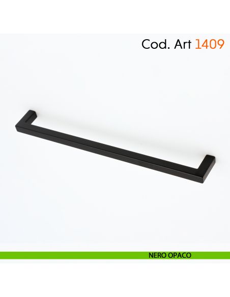 Maniglia a ponte quadrata per mobile moderno Cosmov articolo 1409 - interasse 160 mm - nero opaco
