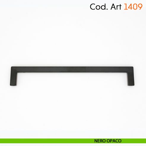 Maniglia a ponte quadrata per mobile moderno Cosmov articolo 1409 - interasse 160 mm - nero opaco