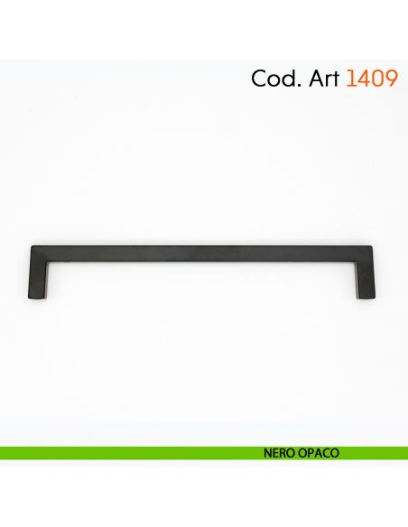 Maniglia a ponte quadrata per mobile moderno Cosmov articolo 1409 - interasse 160 mm - nero opaco