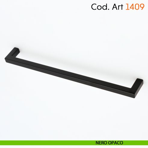 Maniglia a ponte quadrata per mobile moderno Cosmov articolo 1409 - interasse 192 mm - nero opaco