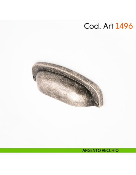 Set Di 10 Maniglie A Forma Di Conchiglia, Per Mobili: Nero - Wood - Foto 2