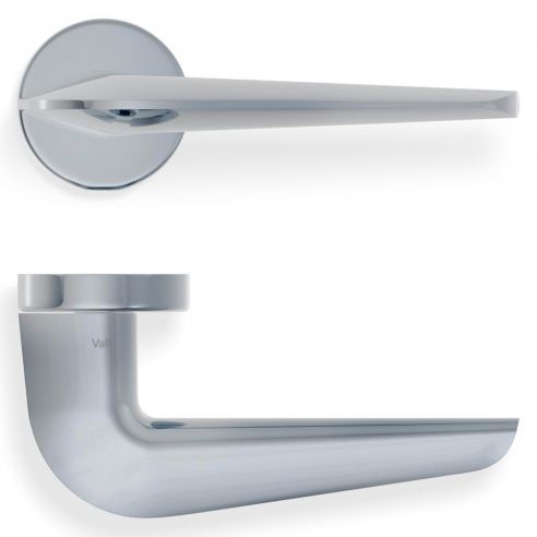 Maniglia per porta H 1052 Valli collezione Fusital con rosetta fine