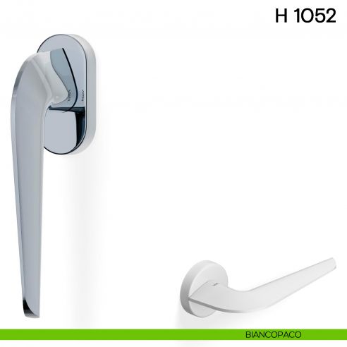 Maniglia per finestra martellina DK H 1052 Valli collezione Fusital biancopaco
