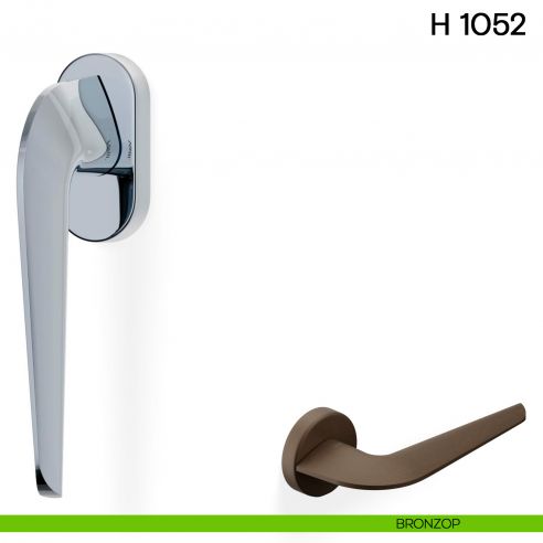 Maniglia per finestra martellina DK H 1052 Valli collezione Fusital bronzop