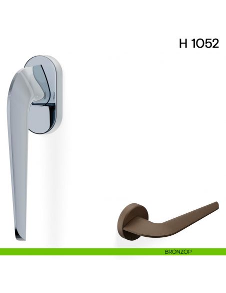 Maniglia per finestra martellina DK H 1052 Valli collezione Fusital bronzop
