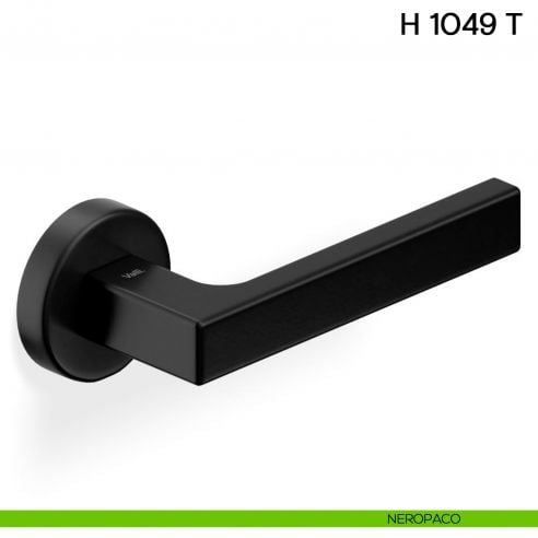 Maniglia per porta H 1049 T Valli collezione Lab neropaco