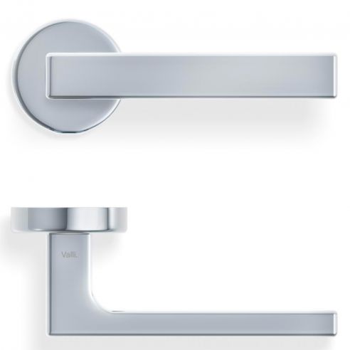 Maniglia per porta H 1049 T Valli collezione Lab con rosetta fine