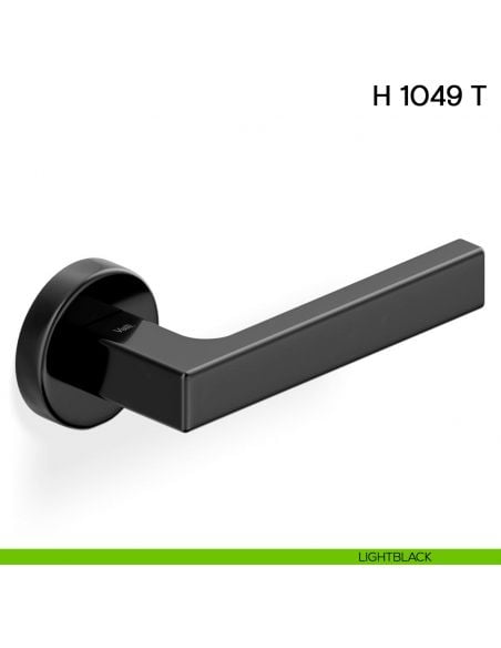 Maniglia per porta H 1049 T Valli collezione Lab con rosetta fine lightblack