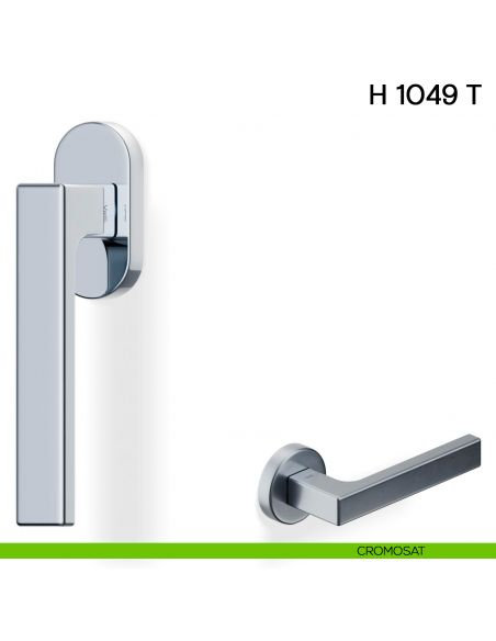 Maniglia per finestra martellina DK H 1049 T Valli collezione Lab cromosat