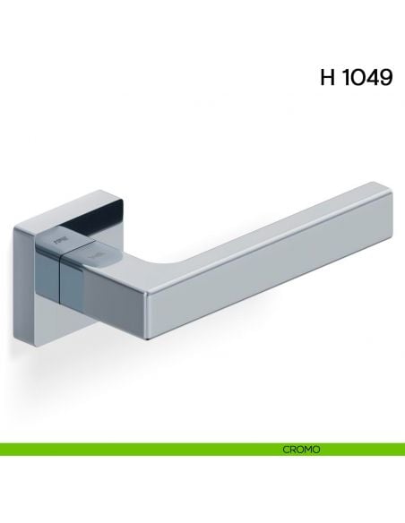 Maniglia per porta H 1049 Valli collezione Lab con rosetta fine cromo