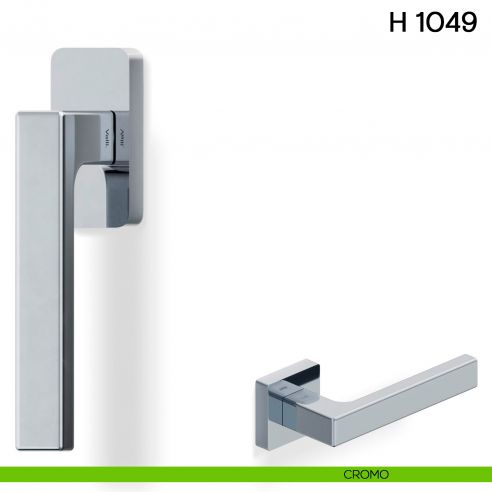 Maniglia per finestra martellina DK H 1049 Valli collezione Lab cromo