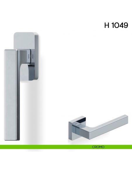 Maniglia per finestra martellina DK H 1049 Valli collezione Lab cromo