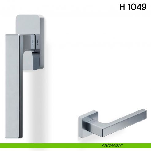 Maniglia per finestra martellina DK H 1049 Valli collezione Lab cromosat