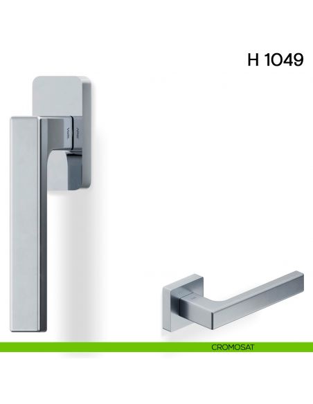 Maniglia per finestra martellina DK H 1049 Valli collezione Lab cromosat