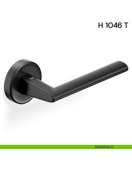 Maniglia per porta H 1046 T Valli collezione Lab neropaco