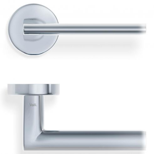 Maniglia per porta H 1046 T Valli collezione Lab con rosetta fine