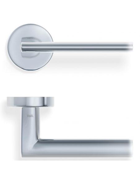 Maniglia per porta H 1046 T Valli collezione Lab con rosetta fine