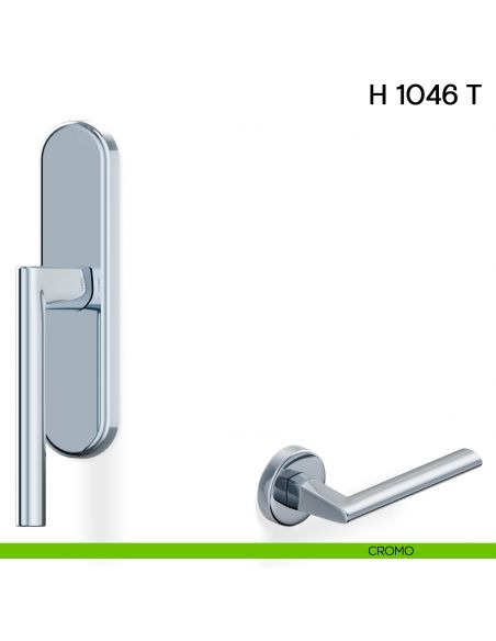 Maniglia per finestra cremonese H 1046 T Valli collezione Lab cromo