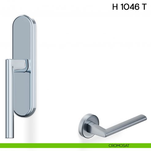 Maniglia per finestra cremonese H 1046 T Valli collezione Lab cromosat