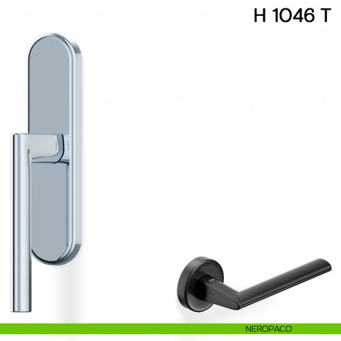 Maniglia per finestra cremonese H 1046 T Valli collezione Lab neropaco
